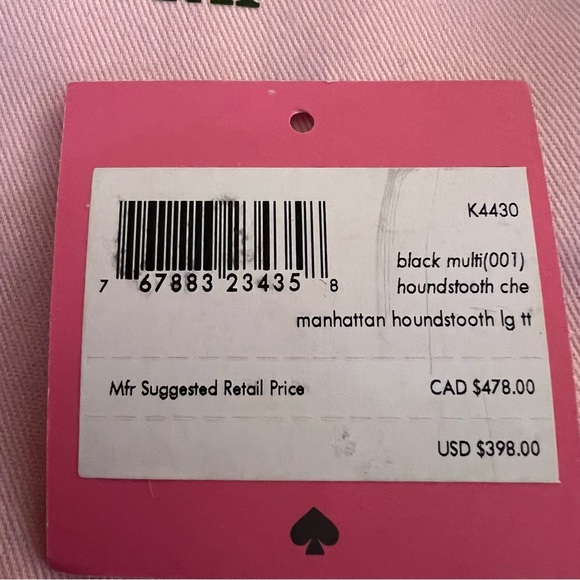 Kate Spade Houndstooth Manhattan large tote - Picture 6 of 6